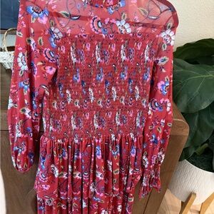 Chelsea & Violet Red Floral Long Sleeve Dress